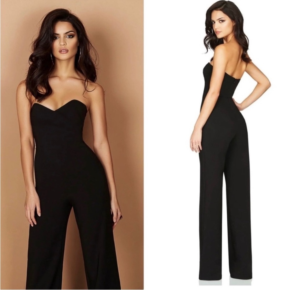 Nookie Bisous Strapless Sweetheart Jumpsuit Sz XS
